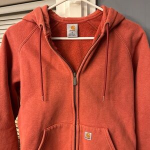 Carhartt Force Women's Medium Zip Up Hoodie Coral Color